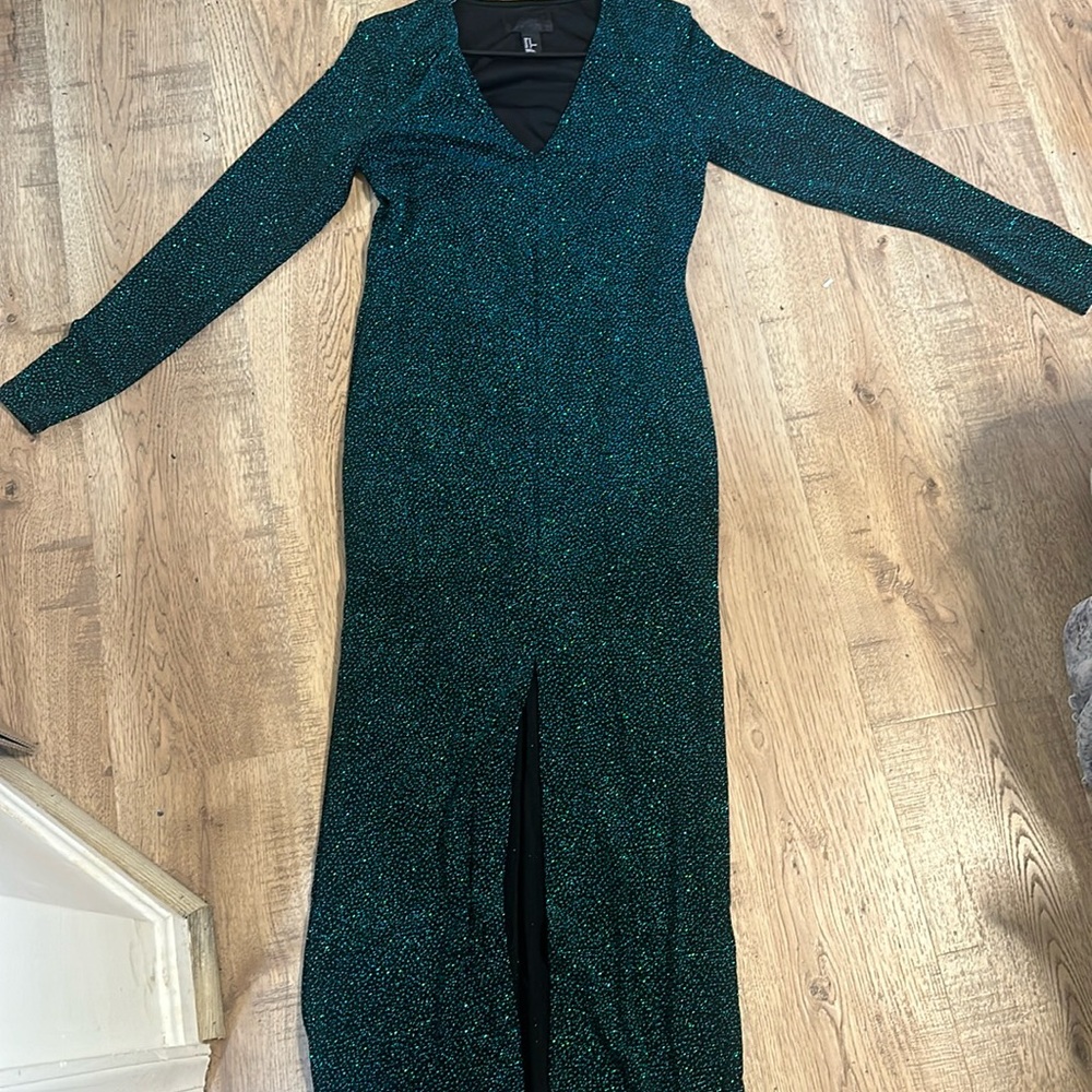 H and M Green Sparkle Dress